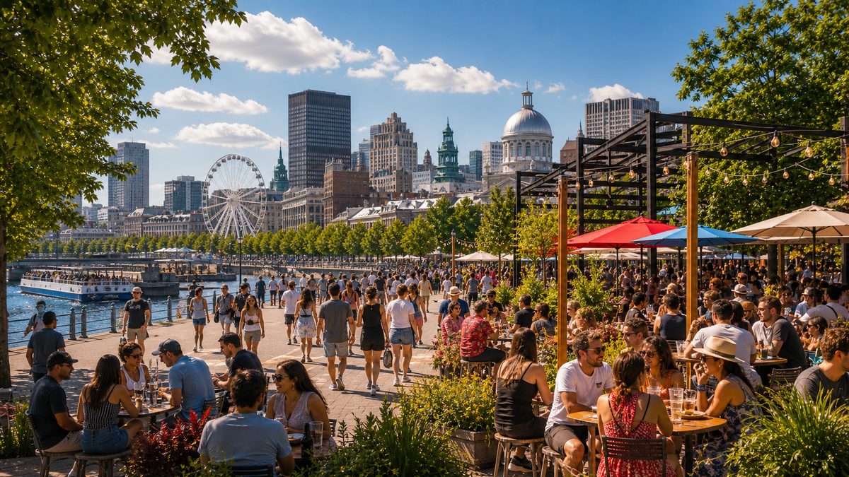 Montreal summer festival crowd in July